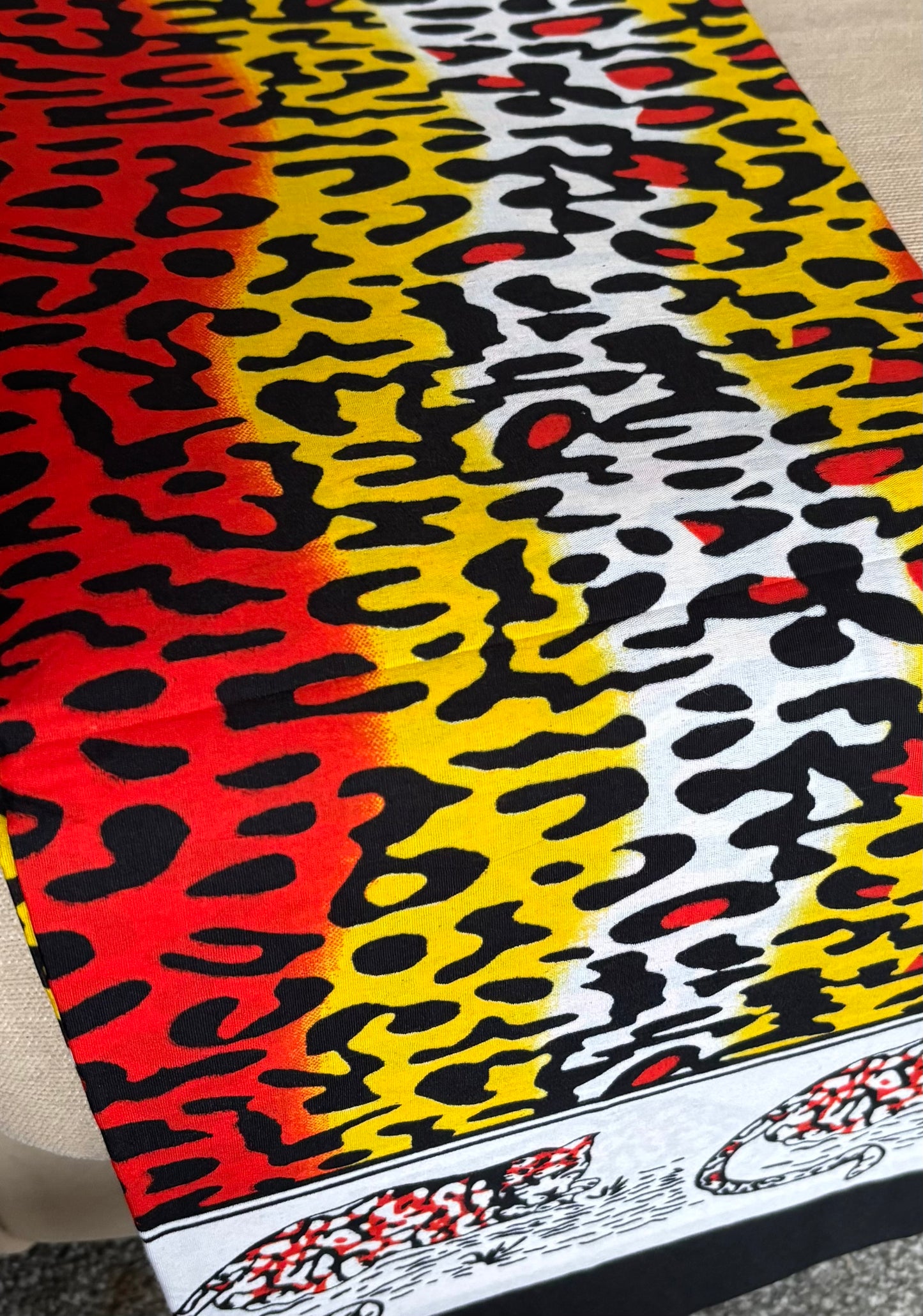 Multi coloured leopard Ancestral Cloth