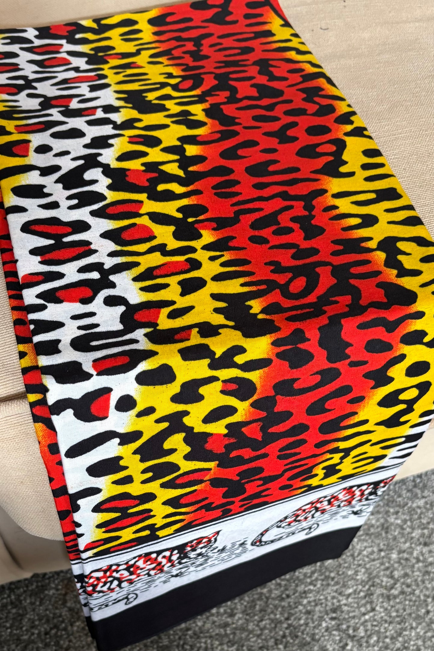 Multi coloured leopard Ancestral Cloth