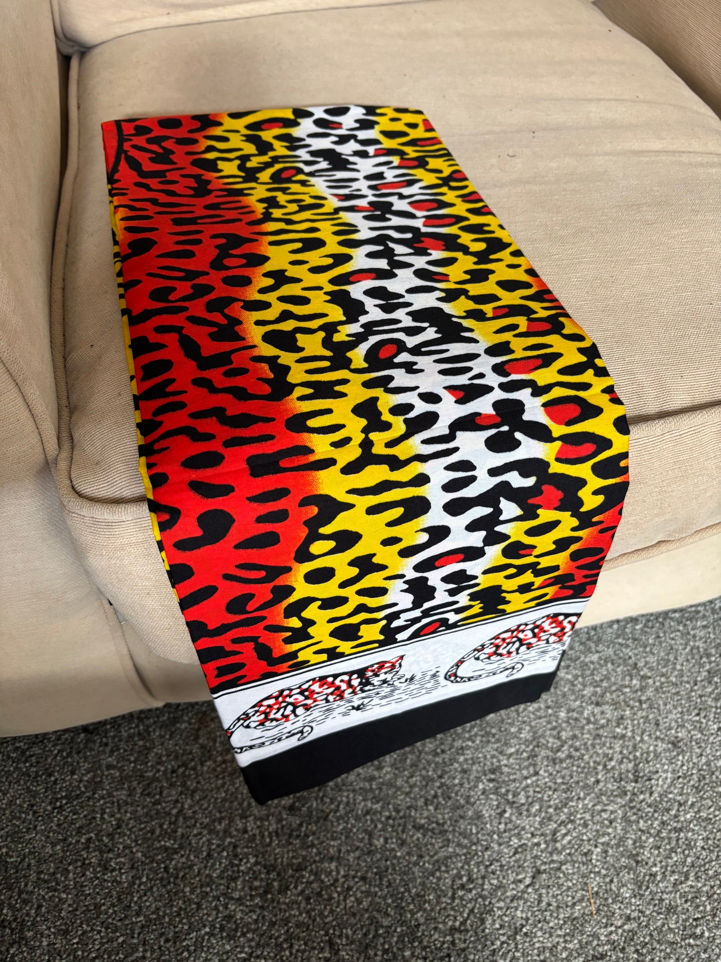 Multi coloured leopard Ancestral Cloth