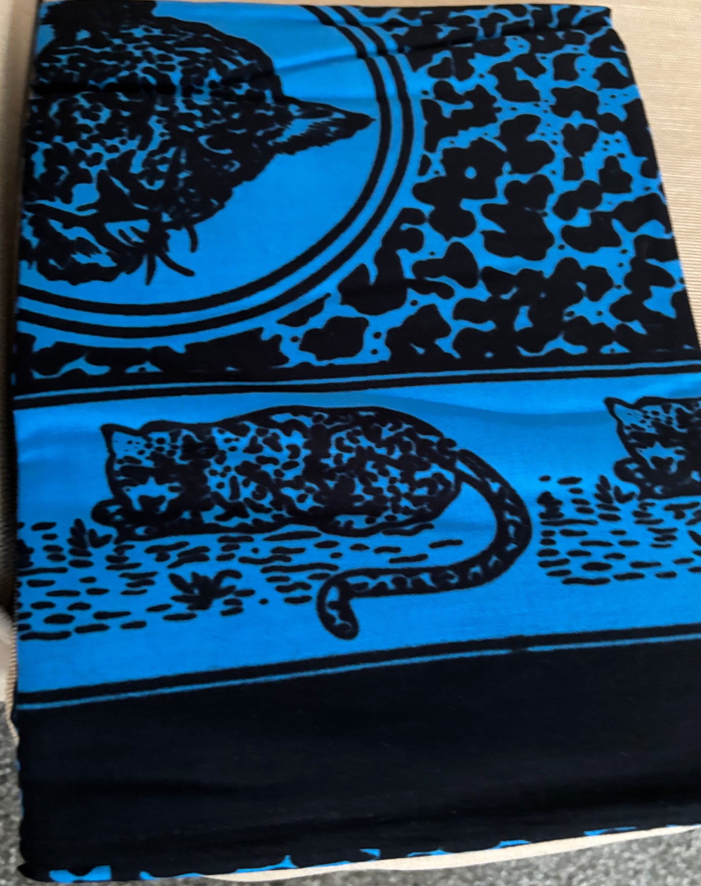 Blue Leopard Ancestral Cloth