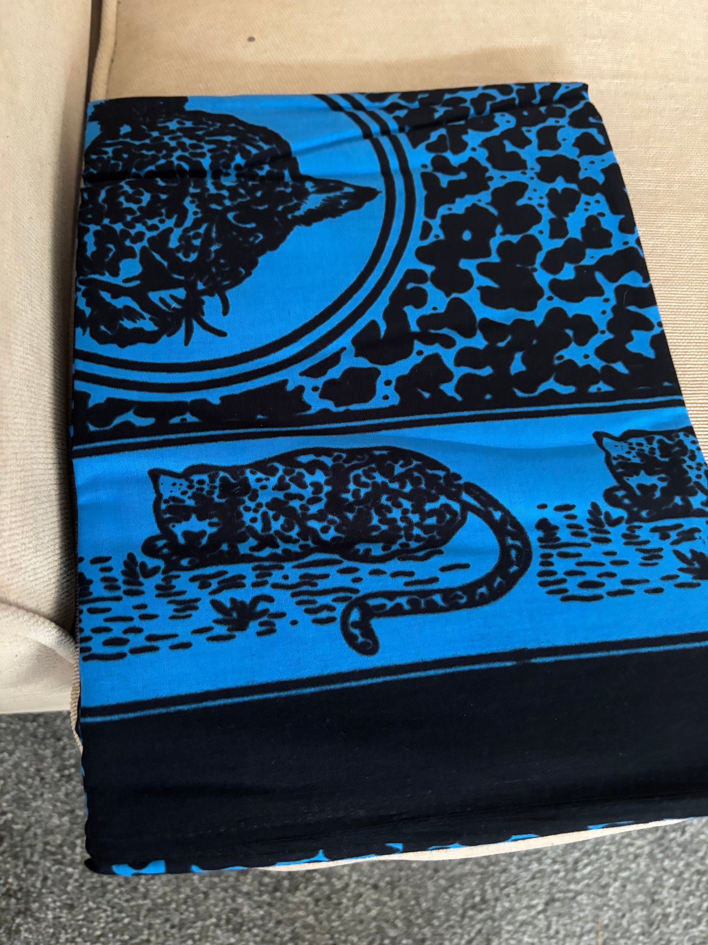 Blue Leopard Ancestral Cloth