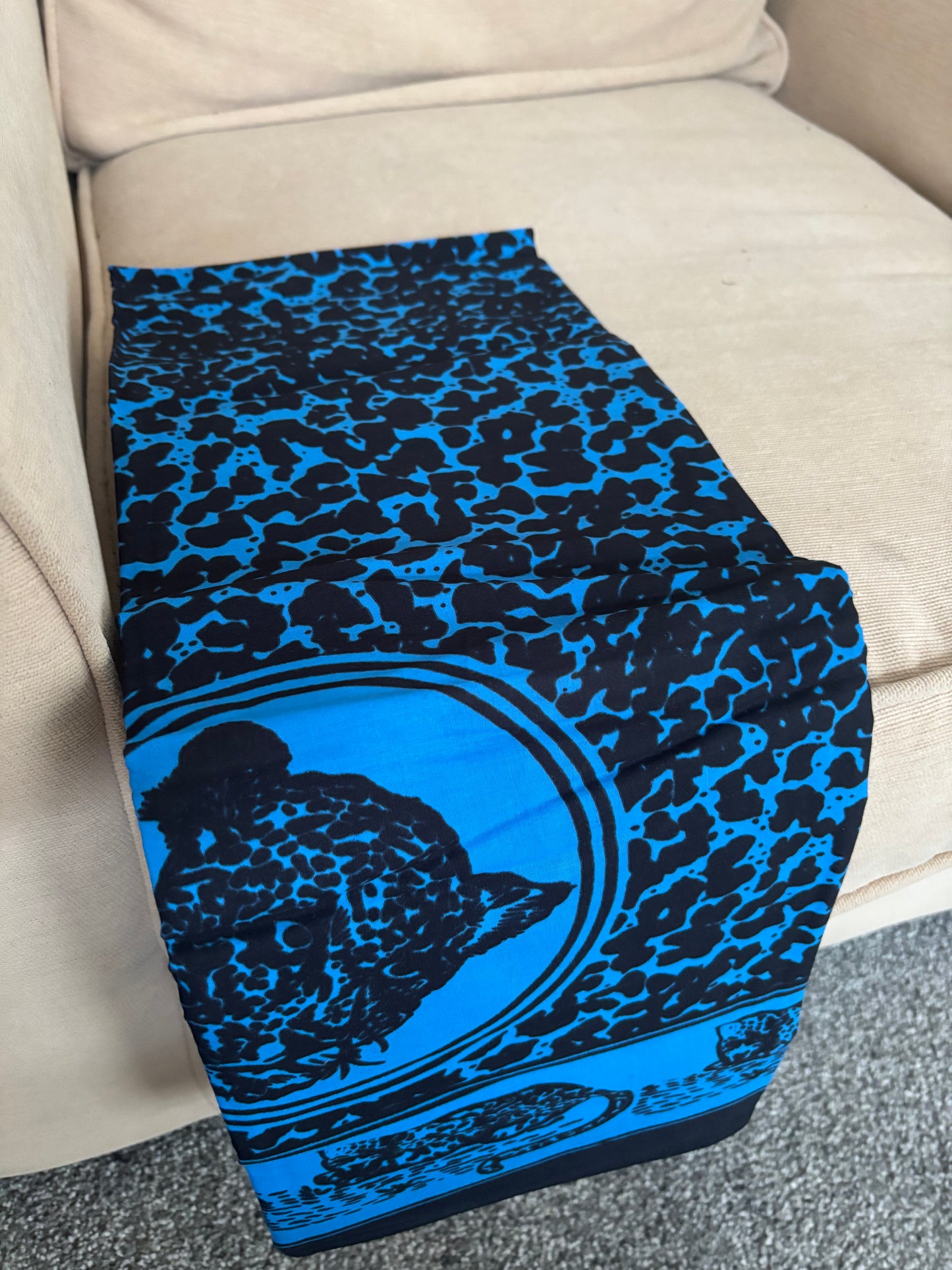 Blue Leopard Ancestral Cloth