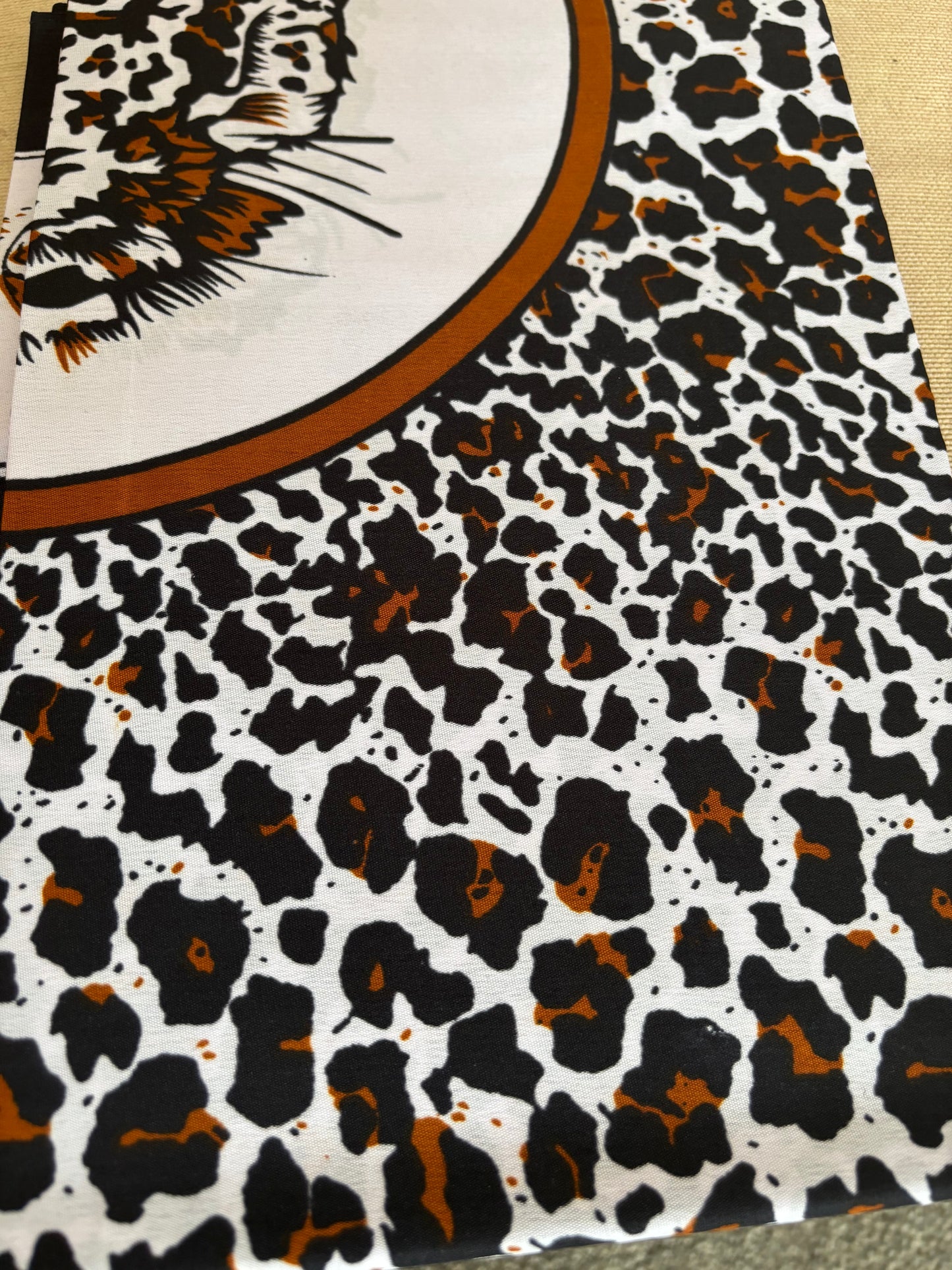 Black and Brown Leopard Ancestral Cloth