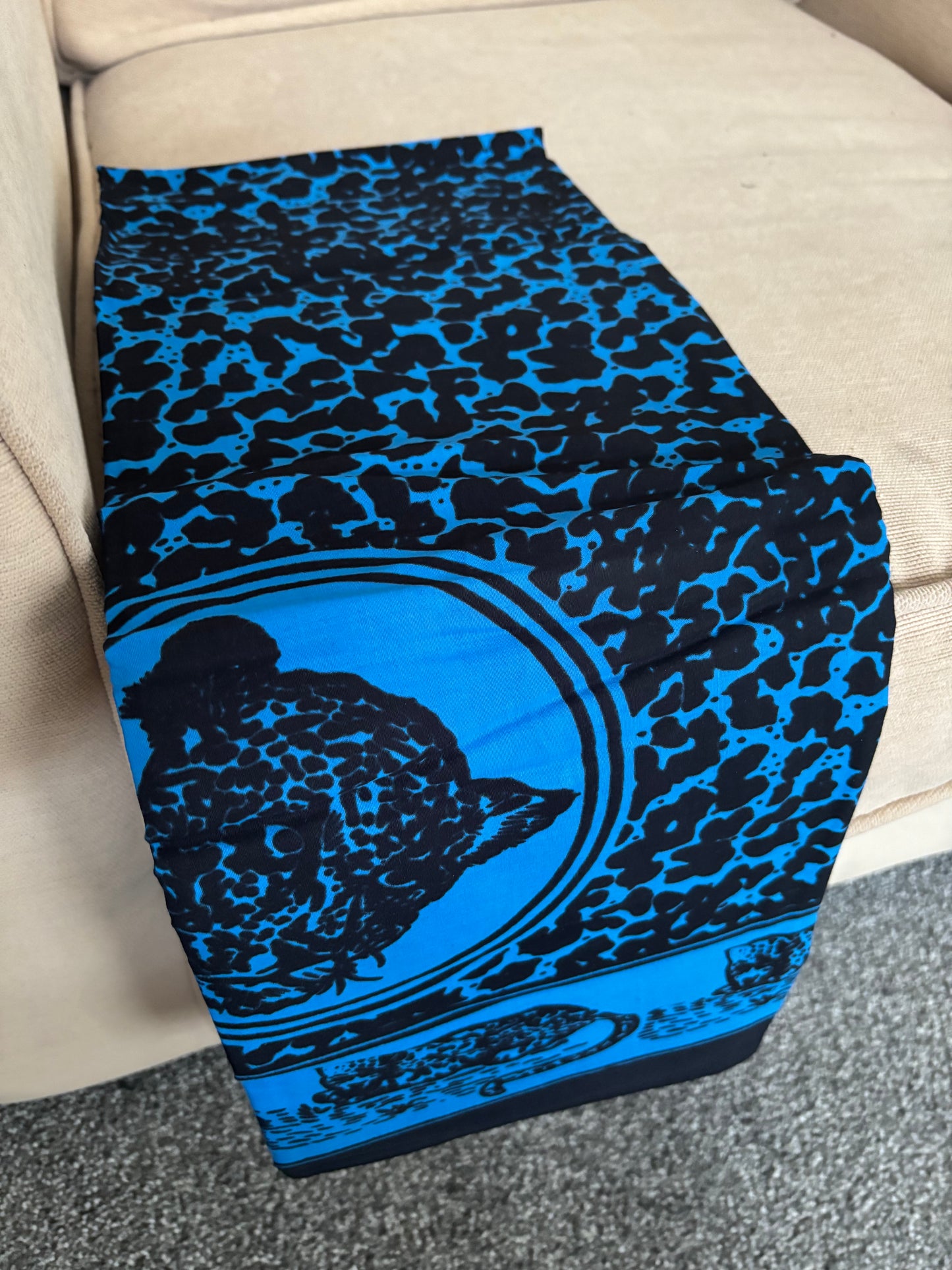 Blue Leopard Ancestral Cloth