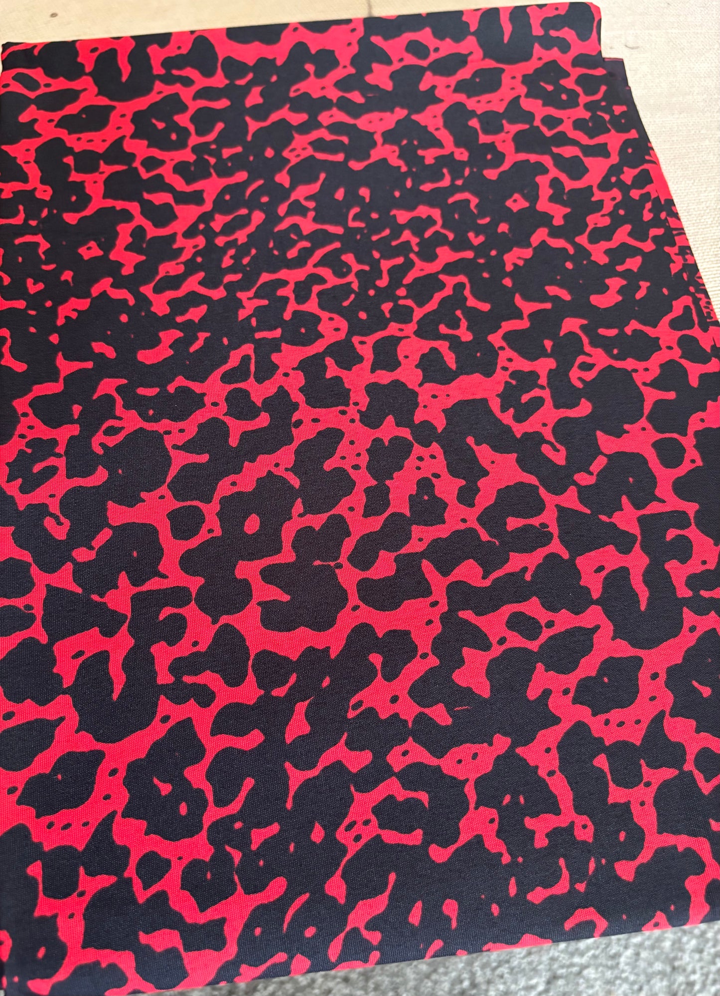 Red and Black Leopard Ancestral Cloth