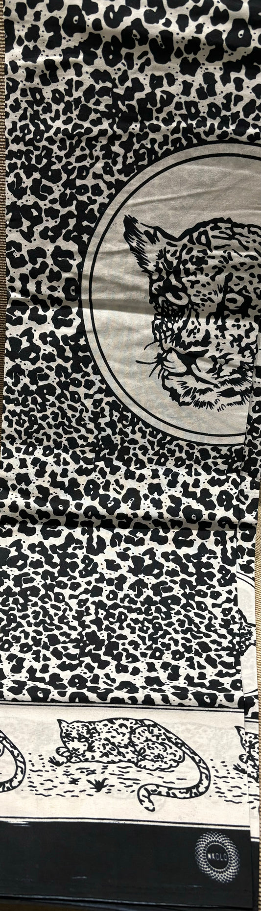 Black Leopard Print Ancestral Cloth