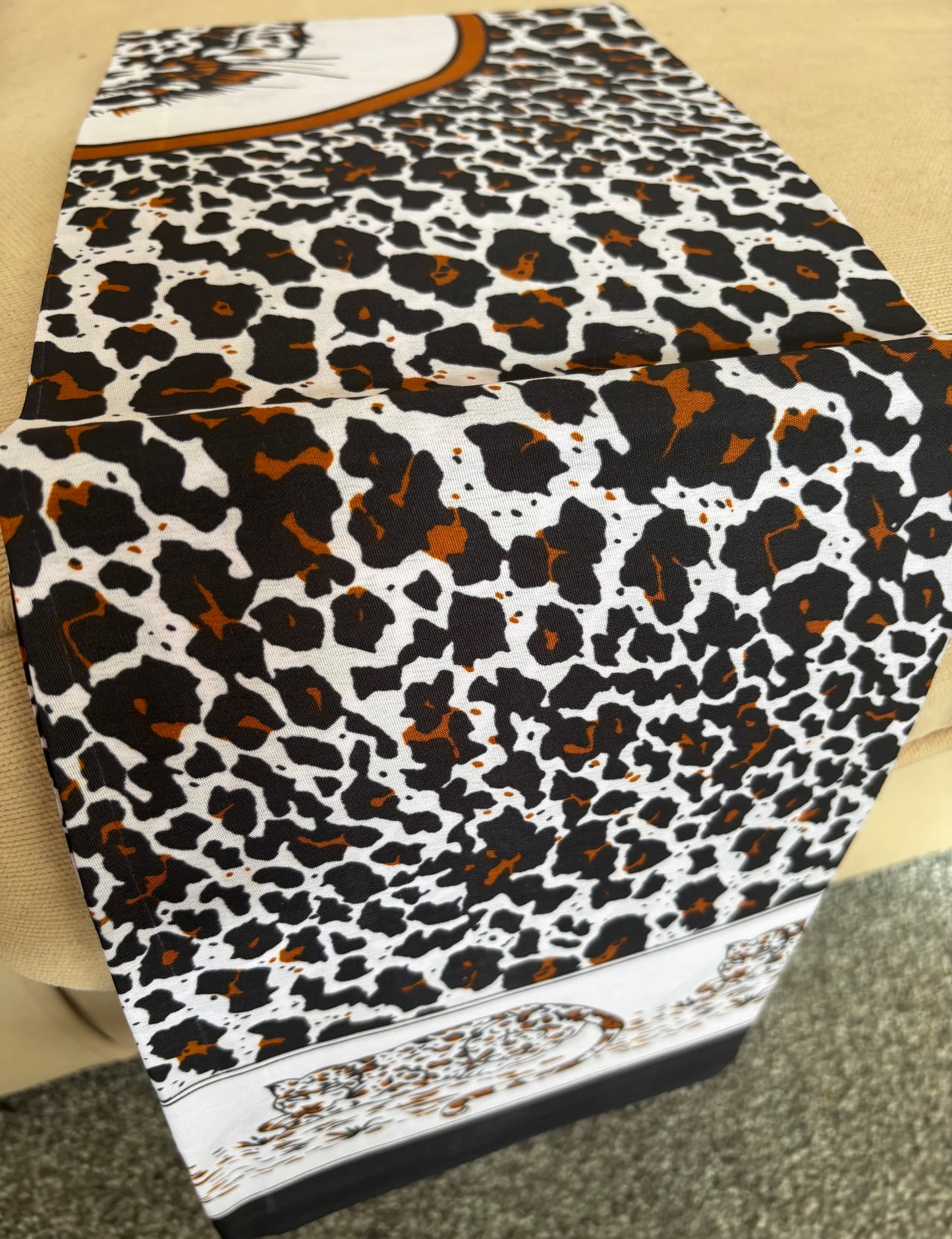 Black and Brown Leopard Ancestral Cloth