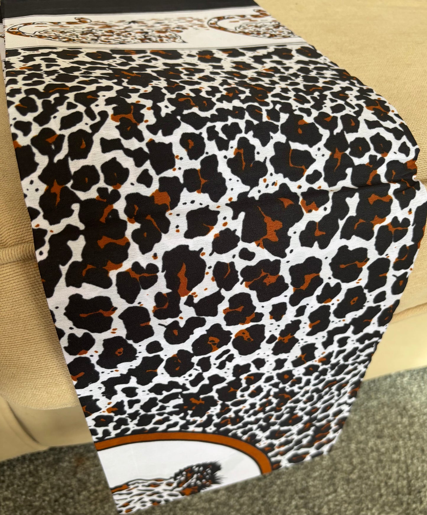 Black and Brown Leopard Ancestral Cloth