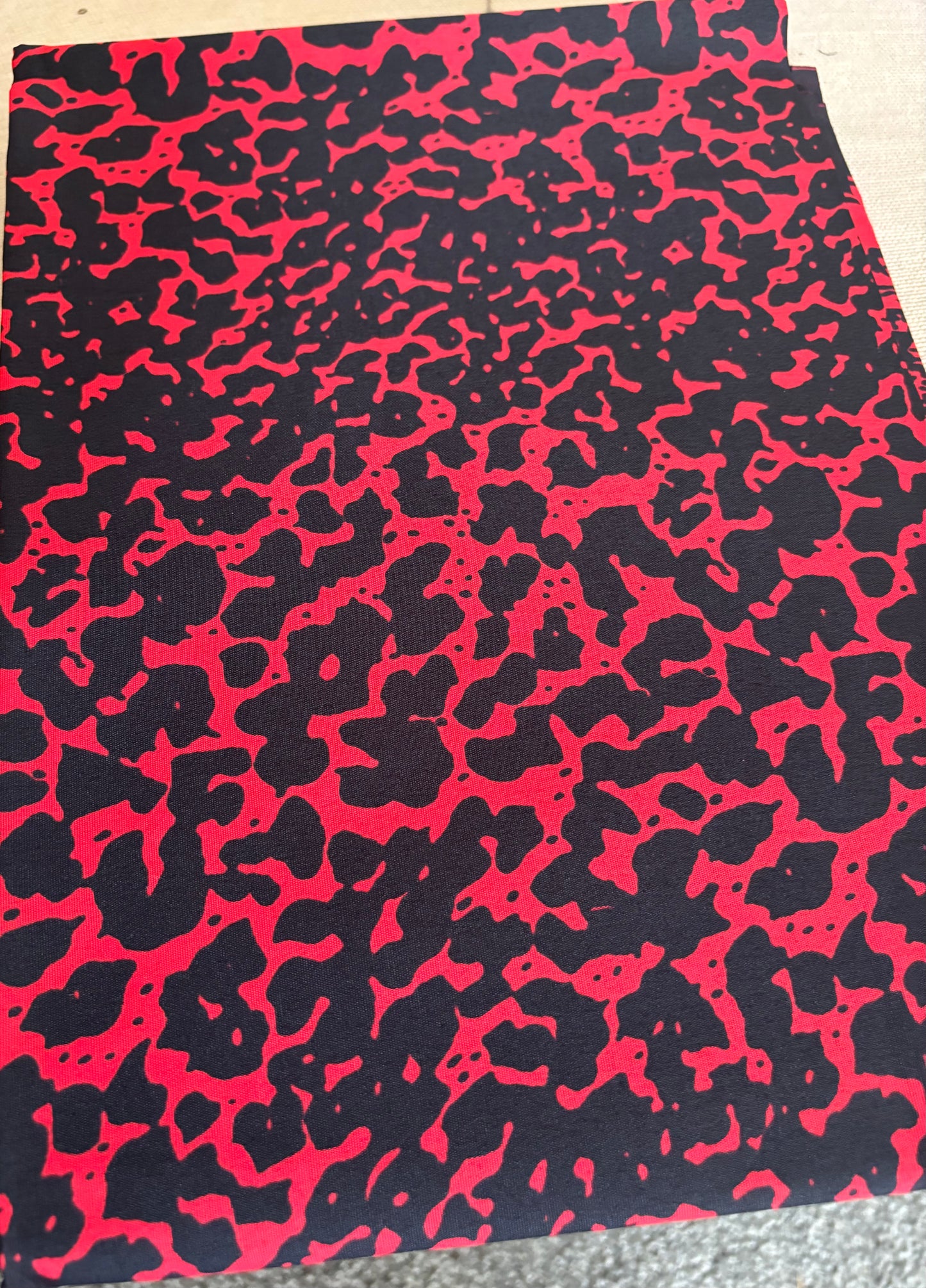 Red and Black Leopard Ancestral Cloth